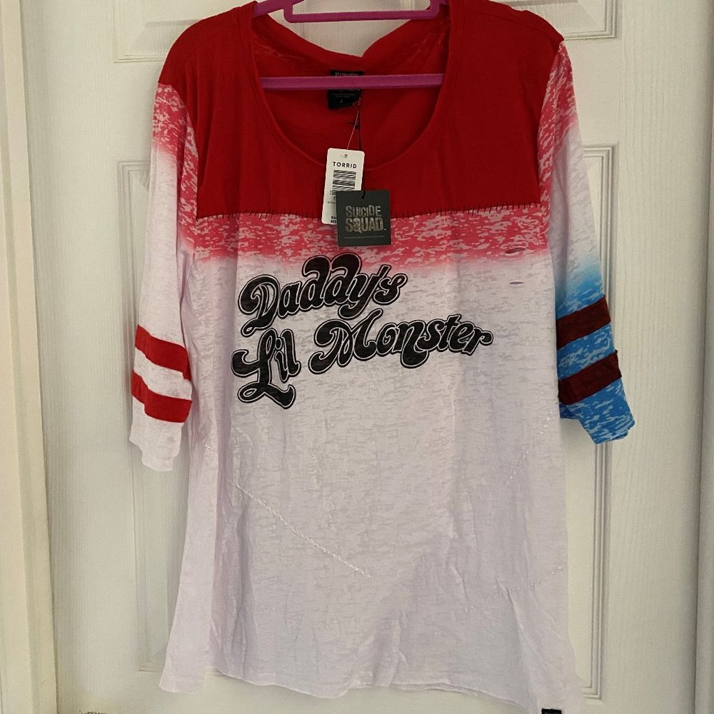 Torrid Suicide Squad Raglan Tee NWT